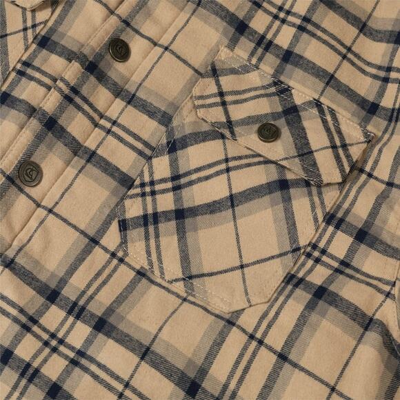 COEVALS CLUB Men's Sherpa Lined Flannel Long Sleeve Plaid Snap Button Up Shirt - Picture 4 of 8